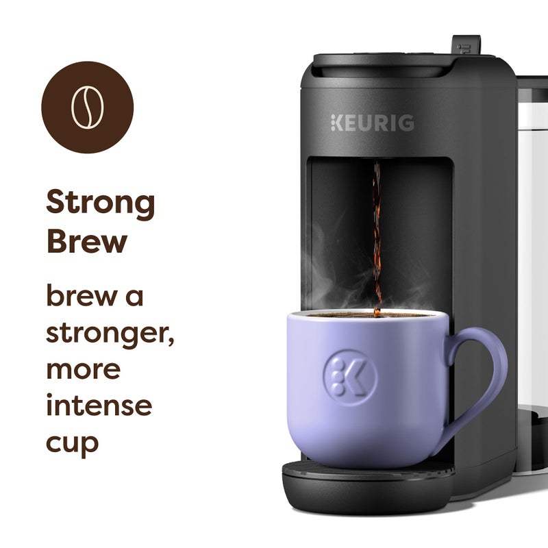 Keurig K-Mini Mate Plus Single-Serve K-Cup Pod Coffee Maker, Compact, 3 Cup Sizes, Brew Over Ice and Strong Button Features, 50 oz Removable Reservoir, Matte Black - Image 4