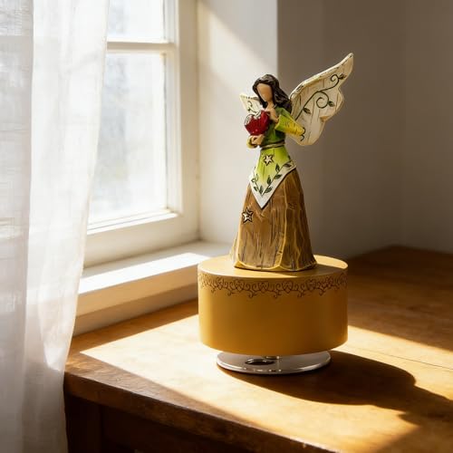 YT3 Studio Music Box, Guardian Angel Musical Box Figurine Holding Heart, Sculpted Hand-Painted Music Boxes Figures Wind Up Angel Musical Boxes for Women Girls in Christmas Birthday Anniversary - Image 2