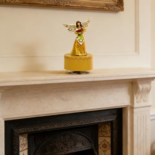 YT3 Studio Music Box, Guardian Angel Musical Box Figurine Holding Heart, Sculpted Hand-Painted Music Boxes Figures Wind Up Angel Musical Boxes for Women Girls in Christmas Birthday Anniversary - Image 4