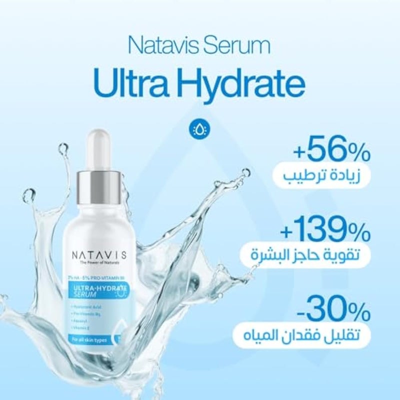Natavis Retinol serum 30 ml + Ultra-hydrate serum 30 ml + Vitamin C Moisturizer 50 ml - Anti-Aging Skin care Routine - Hyaluronic Acid - Hydration - Reduction Fine Lines & Wrinkles - Image 3