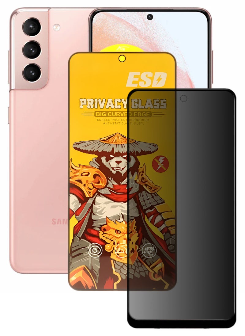 ESD Tempered Dustproof Privacy Glass Screen Protector Compatible For Samsung Galaxy S21 Plus - Image 1