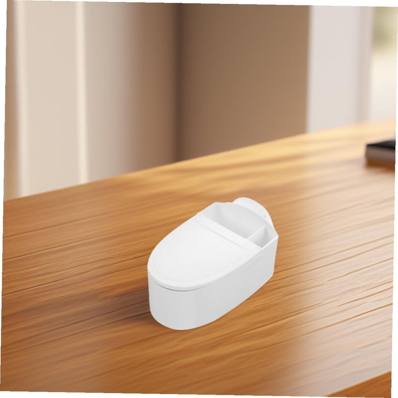 Wall Mounted Toilet Shaped Ashtray With Lid 4Pcs Set Metal Insert Windproof Bathroom Decor - Image 5