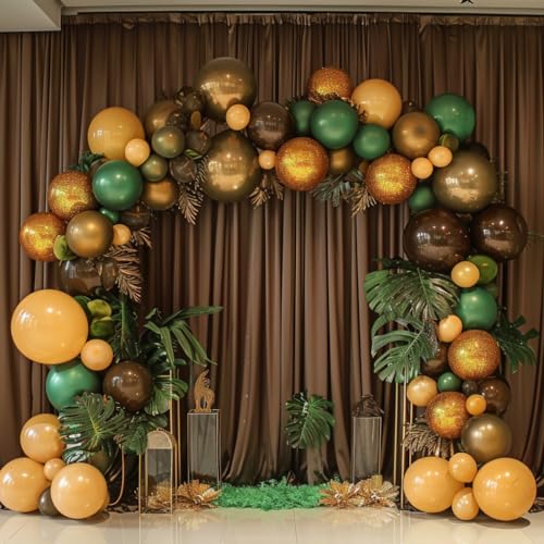 NSSONBEN 10ft x 10ft Wrinkle Free Brown Backdrop Curtains for Parties, Polyester Photo Backdrop Drapes 2 Panels 5x10ft for Wedding Birthday Party Photography Background Photoshoot - Image 4