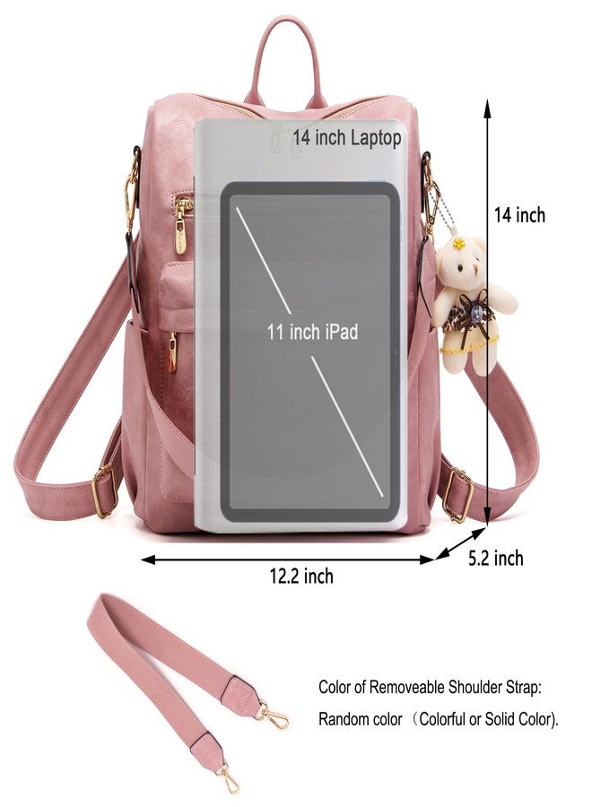 Soperwillton Women Backpack Purse Multipurpose Design Handbags Shoulder Bag PU Leather Travel bag Backpack Set 2pcs - Image 5