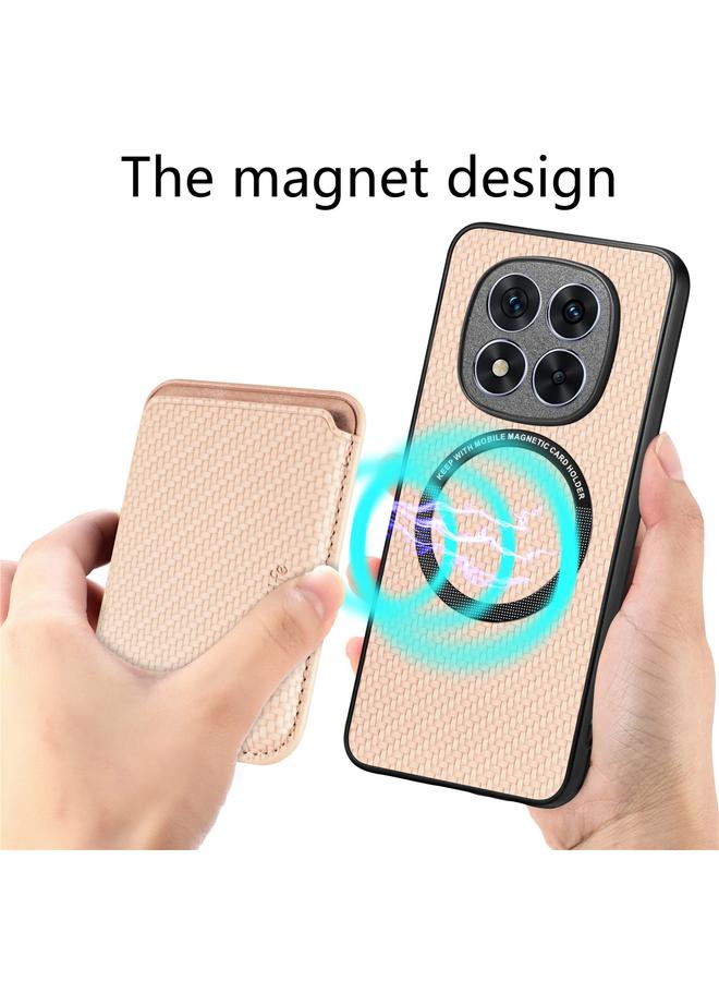 erorex Case For Xiaomi Redmi Note 14 5G Carbon Fiber Leather Card Magnetic Phone Case - Image 3