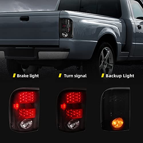 DWVO Tail Light Assembly Compatible with Ford Ranger 01-05 2001 2002 2003 2004 2005 Tail Lights Replacement LED Tail Lamps - Image 3