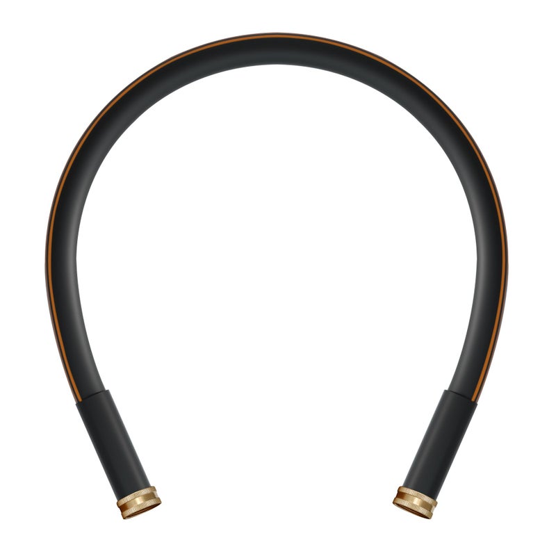 Atlantic Female to Female Heavy Duty Garden Hose 3 ft x 5/8 Inch Black Water Hose Short Connection Leader Hose (3 Feet) - Image 1