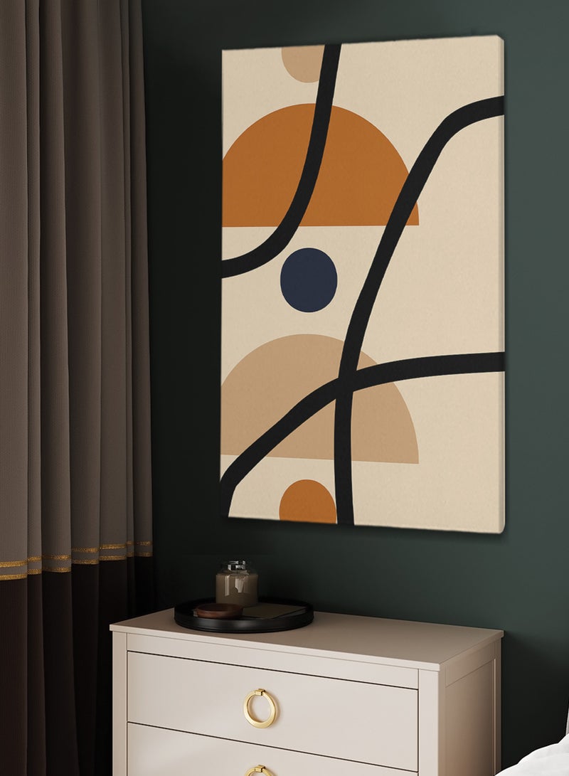 LOWHA Framed Canvas Wall Art Stretched Over Wooden Frame with Abstract Painting - Image 1