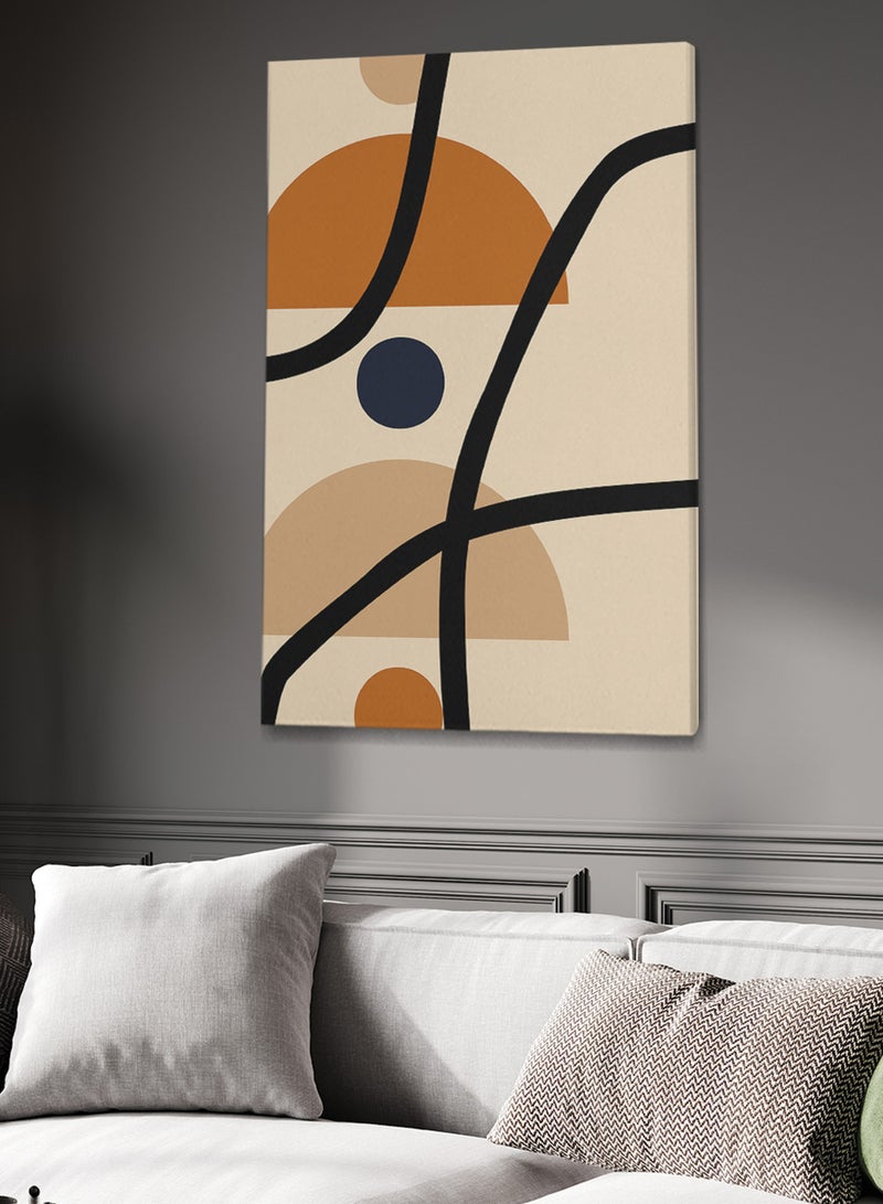 LOWHA Framed Canvas Wall Art Stretched Over Wooden Frame with Abstract Painting - Image 3