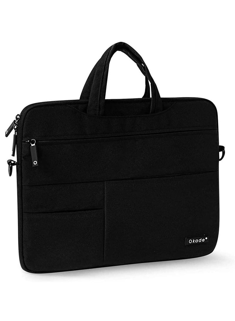 Okade Notebook Laptop Sleeve Bag Case Dual Zipper Pocket Carrying Handbag For Apple MacBook Air Pro Retina 13 & 13.3 inch Black - Image 1
