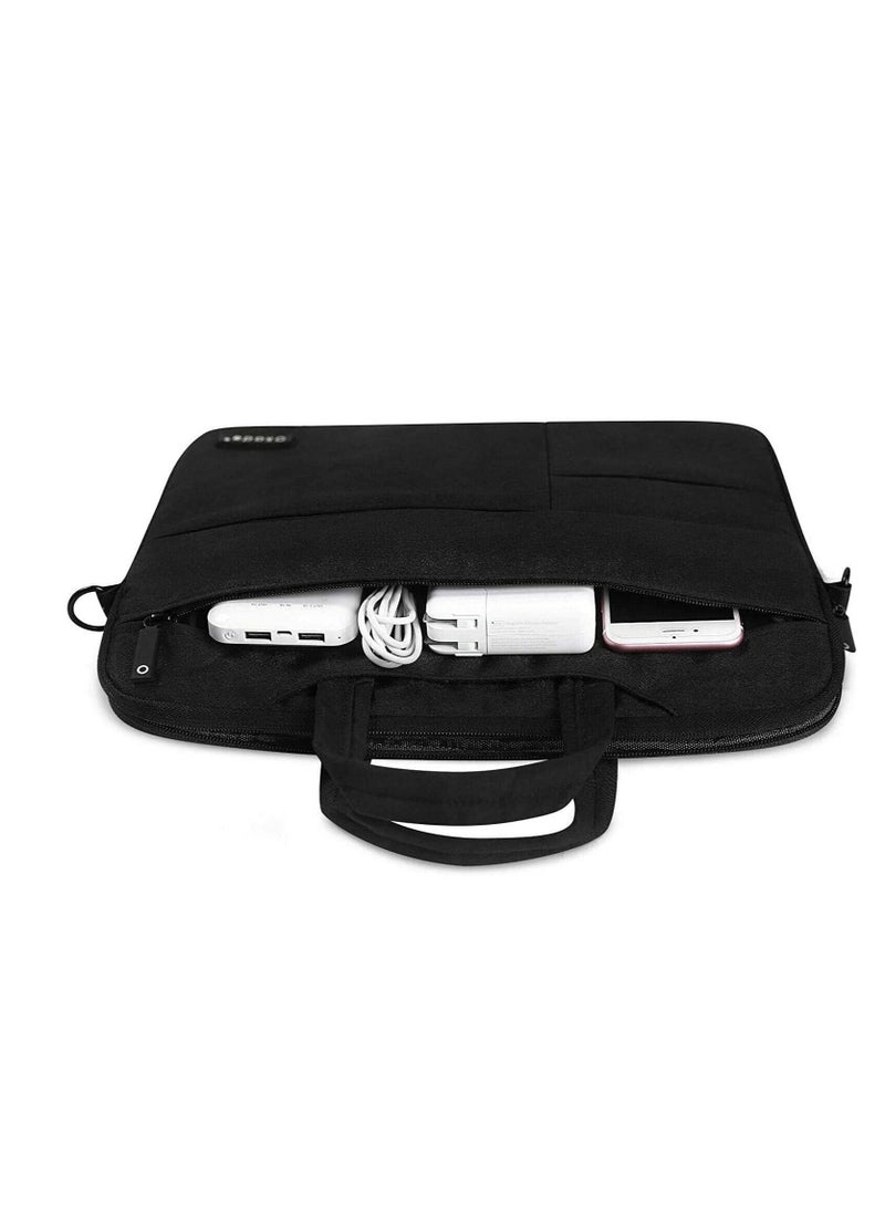Okade Notebook Laptop Sleeve Bag Case Dual Zipper Pocket Carrying Handbag For Apple MacBook Air Pro Retina 13 & 13.3 inch Black - Image 3
