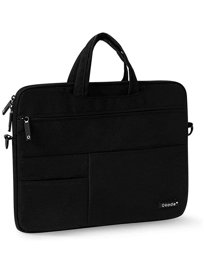 Okade Notebook Laptop Sleeve Bag Case Dual Zipper Pocket Carrying Handbag For Apple MacBook Air Pro Retina 13 & 13.3 inch Black - Image 4