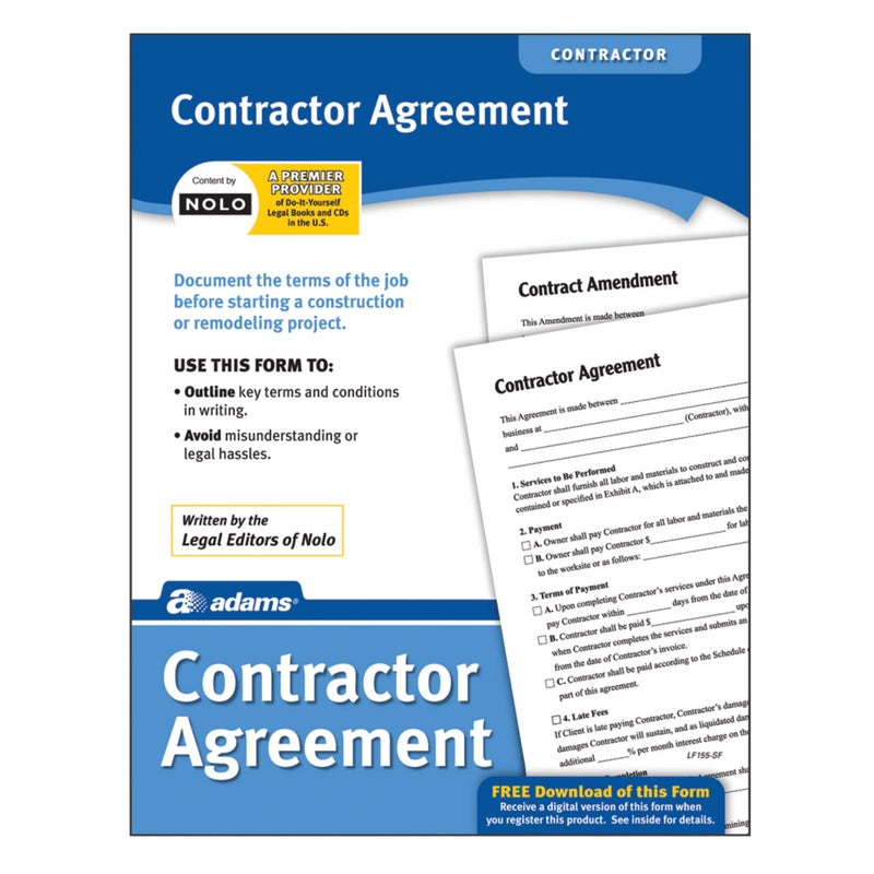 Adams Contractor Agreement, Forms and Instructions (LF155) - Image 3