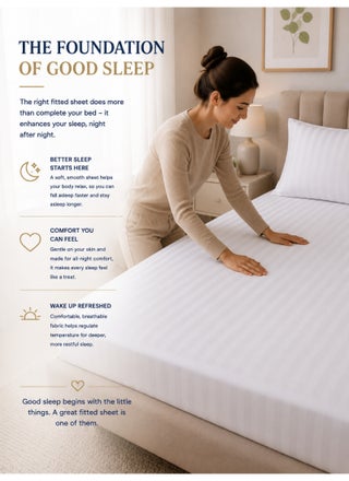 Stripe Microfiber Fitted Bed Sheet - King