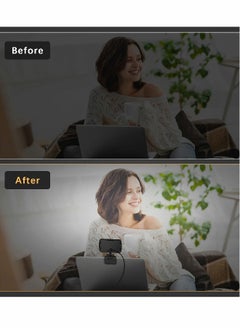 Generic Video Conference Lighting Kit, Laptop Ring Light with Clip and Tripod  - Image 4