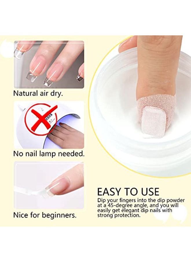 Saviland Clear Dip Powder - 2.1Oz Nail Dip Powder Dipping Powder For French Nail Art Starter Manicure, Strengthen Nail, Easy For Nail Beginners To Use No Nail Lamp Needed, Gifts For Women  - Image 4