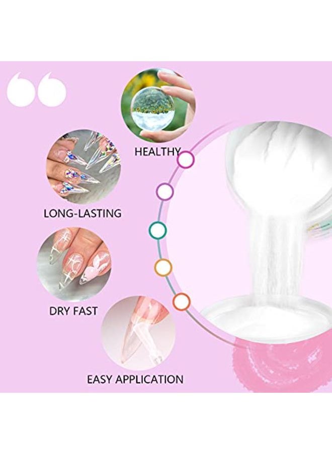 Saviland Clear Dip Powder - 2.1Oz Nail Dip Powder Dipping Powder For French Nail Art Starter Manicure, Strengthen Nail, Easy For Nail Beginners To Use No Nail Lamp Needed, Gifts For Women  - Image 5