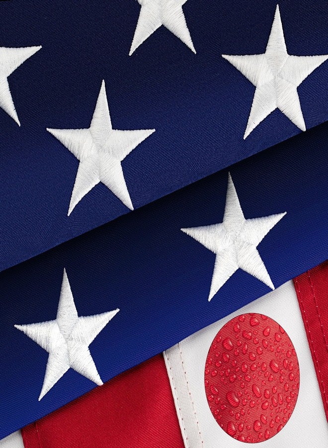 DANF FLAG High Wind American Flag for Outdoor 3x5 Ft - Heavy Duty Allegiance US Flag with Embroidered Stars, Sewn Stripes & Brass Grommets All Weather Fade Resistant for Outside Use - Image 1