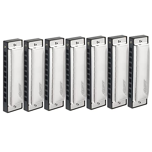 East top Harmonica Set of 7, 10 Holes 7 Colors Diatonic Blues Harmonica Set For Adults, Professionals and Students, as a Gift - Image 3