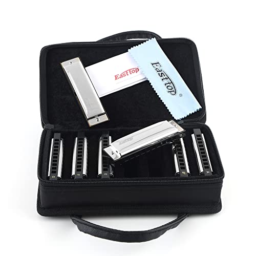 East top Harmonica Set of 7, 10 Holes 7 Colors Diatonic Blues Harmonica Set For Adults, Professionals and Students, as a Gift - Image 2