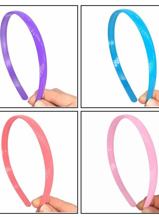 Yazon 13pcs 12mm Plastic Headbands for Girls Women Colorful Hair Headband with Teeth Thin Hair Bands - Image 3