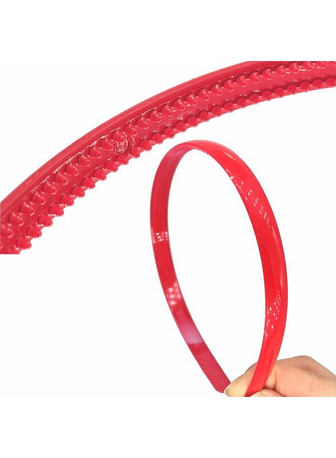 Yazon 13pcs 12mm Plastic Headbands for Girls Women Colorful Hair Headband with Teeth Thin Hair Bands - Image 4