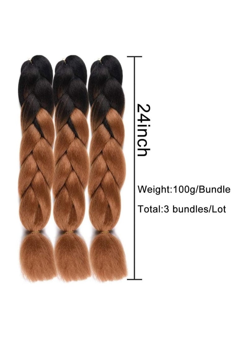 إستيل الضفائر الأفريقية وصلات الشعر، وصلات شعر كروشيه تجديل الشعر الاصطناعية تجديل الشعر ارتفاع درجة الحرارة الألياف الاصطناعية ياكي جامبو تجديل الشعر (3 قطع،... - Image 2