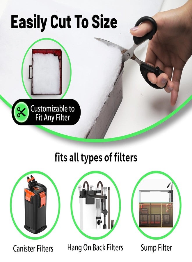 هايغر خيط ترشيح حوض السمك من هيجر، سمك 3/4 بوصة، مقاس 12 × 68 بوصة، مصنوع من ألياف البوليستر، يُستخدم كوسط ترشيح لتنقية مياه حوض السمك، مناسب لأحواض التجميع، يُعلق على الفلتر الخلفي، يُقص حسب المقاس. - Image 4