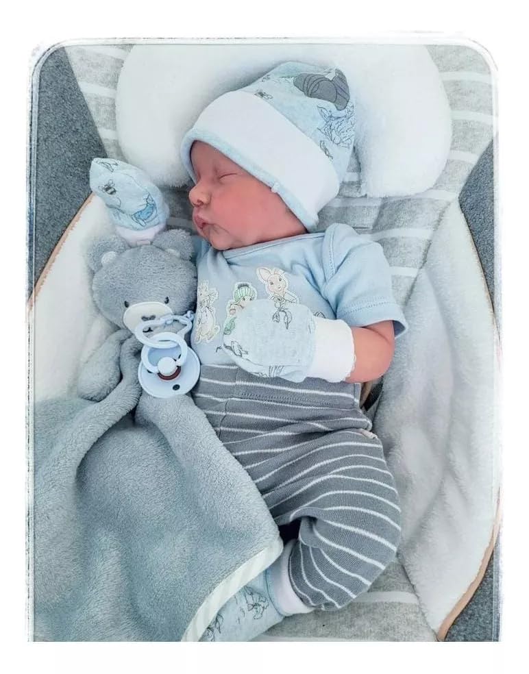KSBD Dolls Reborn Dolls Levi - 18 بوصة نابض حياة طفل نائم يبدو أنيًا ناعمًا للقطعة الناعمة من جسم الأطفال حديثي الولادة. - Image 3