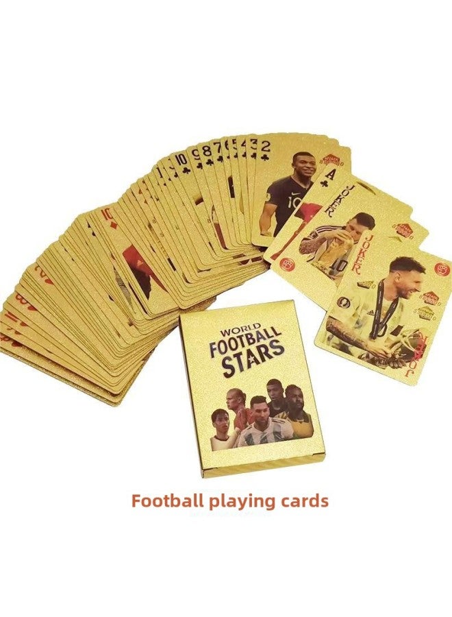 Football Star Gold Foil Cards 55 Gold Foil Cards Non-repeating Good Quality European Cup Own Yingchao-Color:Football Playing Cards  - Image 1