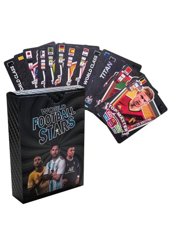Football Star Gold Foil Cards 55 Gold Foil Cards Non-repeating Good Quality European Cup Own Yingchao-Color:Football Playing Cards  - Image 4