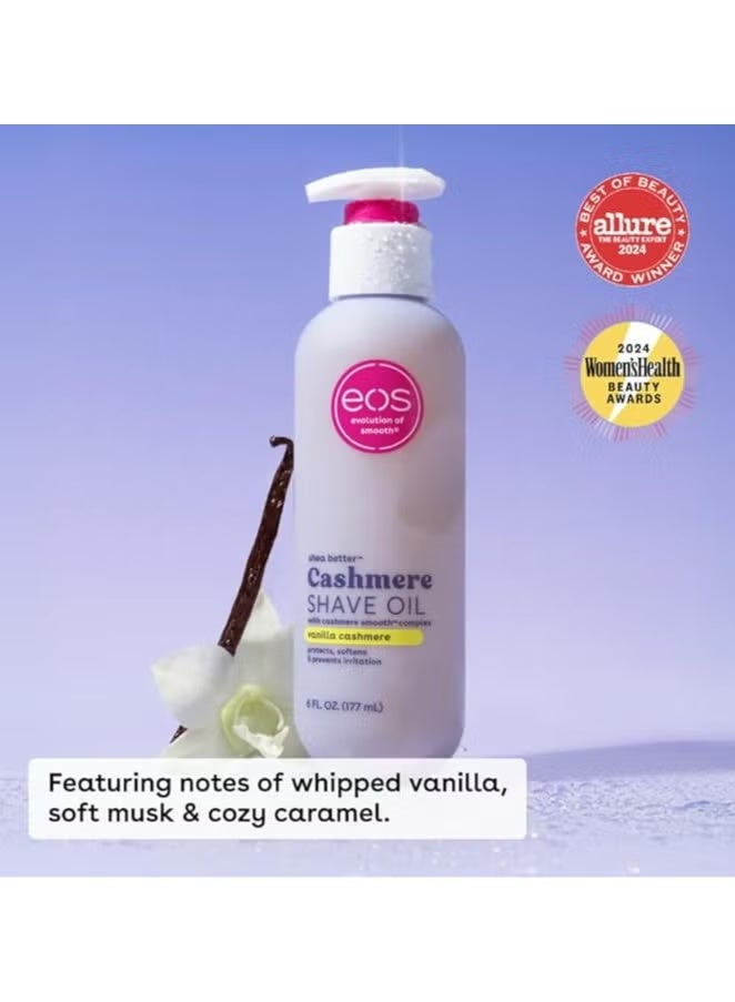 eos Shea Better Cashmere Skin Shave Oil- Vanilla Cashmere Scented, 6 fl.oz(177ml) - Image 3