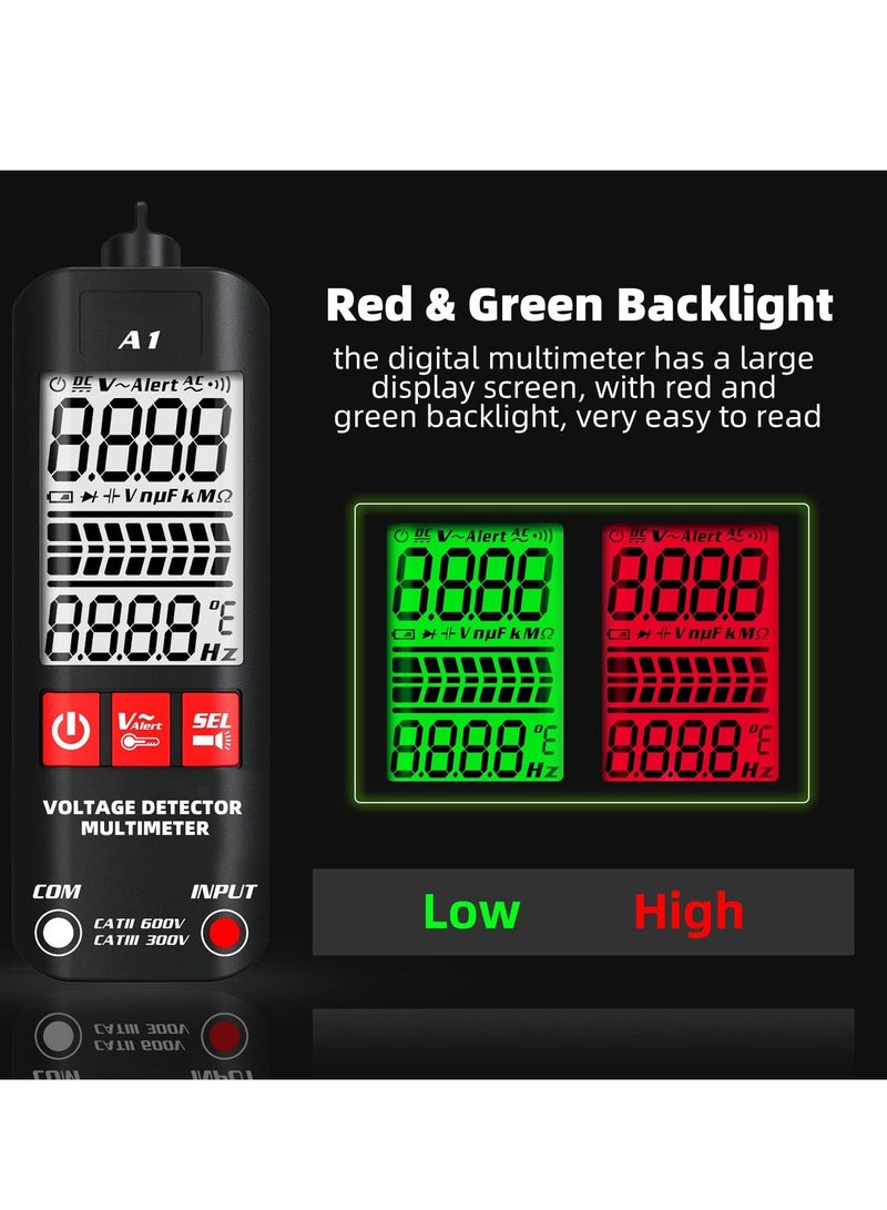 Voltage Tester 3-Results Display Non-Contact Voltage Detector Pen, Integrated Multimeter Dual Range AC 6V-1000V/90V-1000V Electrical Sensor V-Alert Live Wire Tester - Image 2