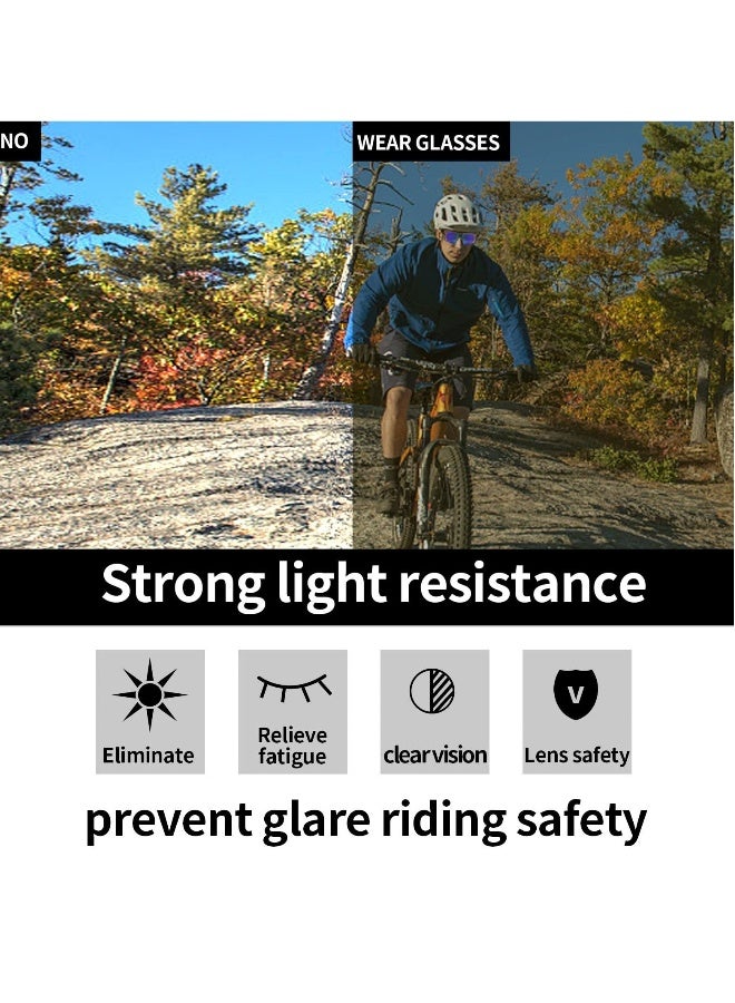 Generic Sports Sunglasses, UV400 Protection Cycling Sports Sunglasses, Riding Sunglasses with Adjustable Temple & Nose Pad, 80s Visor for Men Women Outdoor Shield - Image 2