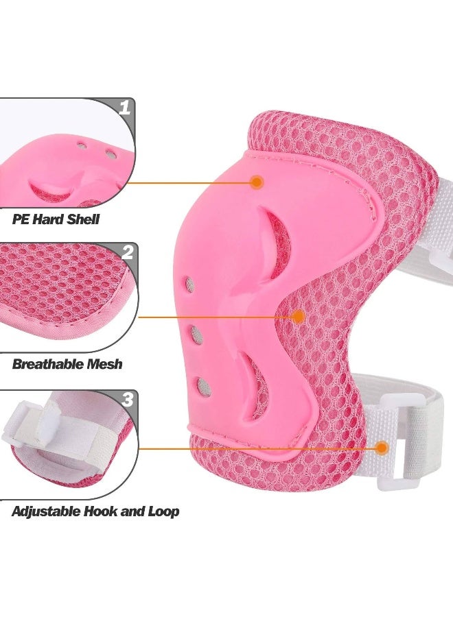 Spartan Knee Elbow and Wrist Protective Set Medium – Pink | Foam Cushion with Hard Slide Caps | Soft Fleece Liner | Flex Velcro Straps | Youth Size M (10+Years) Multi‑Sport Safety Gear SP‑9016 - Image 4