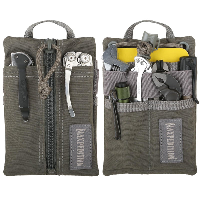 MAXPEDITION Platy Pocket Organizer, Durable EDC Tool Pouch for Men, Neck Wallet with Paracord Lanyard, Holds Flashlight, Multitool, Pen, Notebook (Foliage Green, 4" x 6") - Image 1