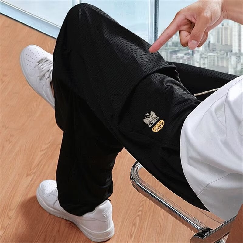 American Style Men'S Pants Spring High Street Trendy Brand Outdoor Pants Summer Loose Straight Casual Long Pants - Image 1