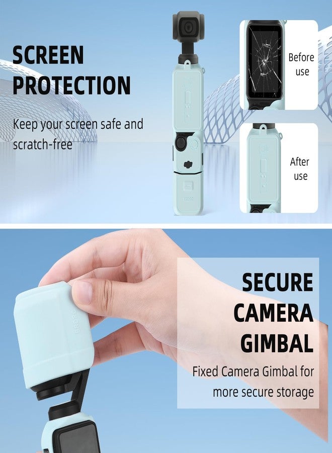 BRDRC Pocket 3 Silicone Cover, Protective Case Lens Protector Scratch-Resistant Sleeve Skin Compatible with DJI OSMO Pocket 3 Creator Combo Accessories(Purple) - Image 2