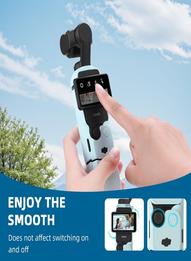 BRDRC Pocket 3 Silicone Cover, Protective Case Lens Protector Scratch-Resistant Sleeve Skin Compatible with DJI OSMO Pocket 3 Creator Combo Accessories(Purple) - Image 5