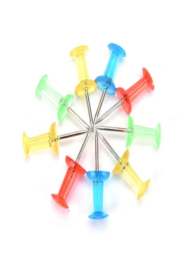 Truvic Transparent Multicolour Push Pins/Board Pins/Gem Pins 50 Pieces - Image 1