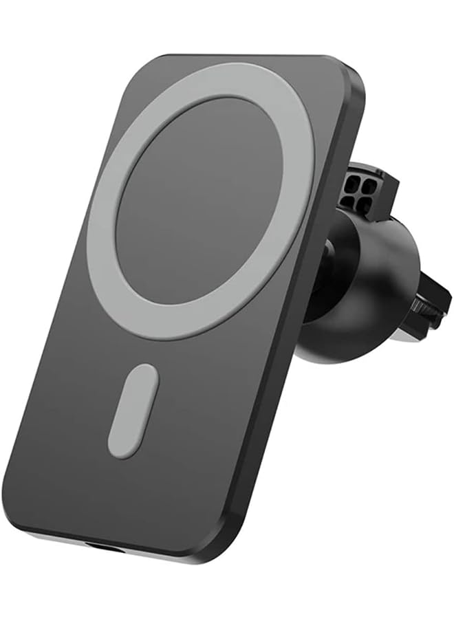 PROMASS A.S Qi15W Magnetic car Wireless Charger Charging Pad Phone Holder Magnet compatible For iphone14 13 12 magsafe 15W Fast Car Wireless Charger. (Black)  - Image 1
