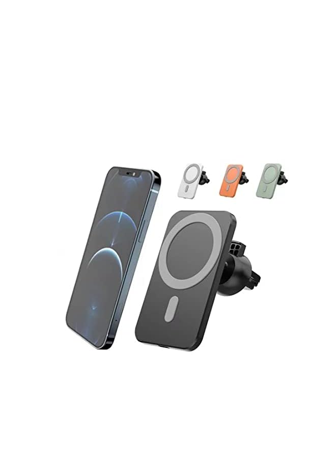 PROMASS A.S Qi15W Magnetic car Wireless Charger Charging Pad Phone Holder Magnet compatible For iphone14 13 12 magsafe 15W Fast Car Wireless Charger. (Black)  - Image 4