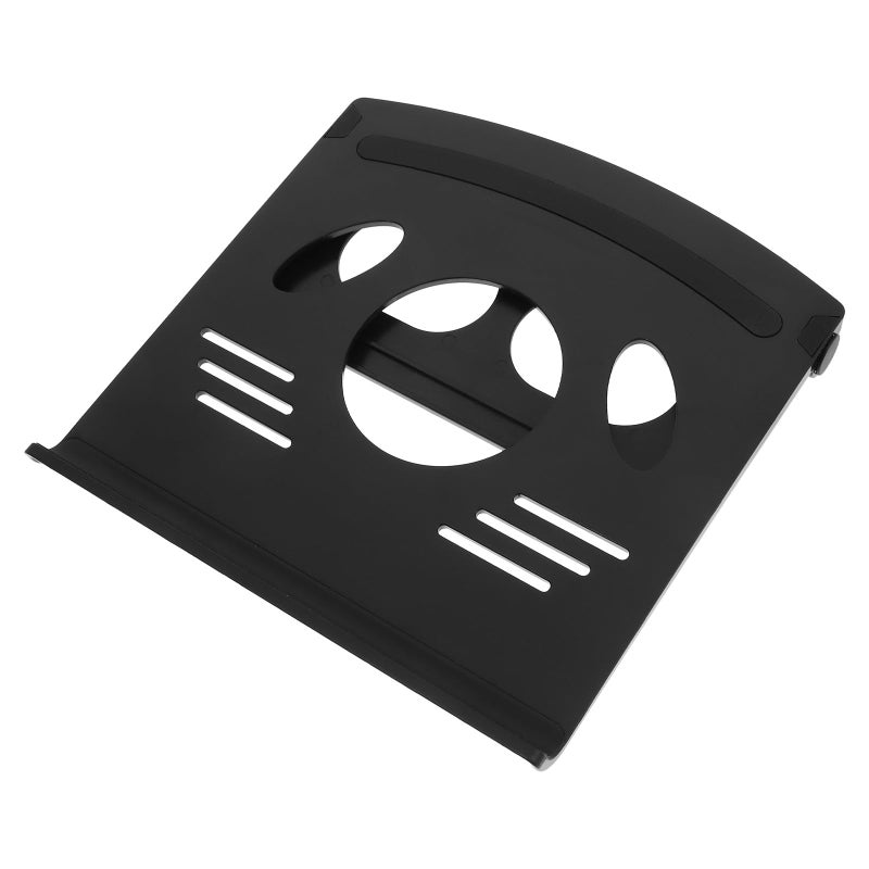 Foldable Laptop Stand with Cooling Fan Portable Notebook Holder Black Tablet Support for Office and Travel - Image 2