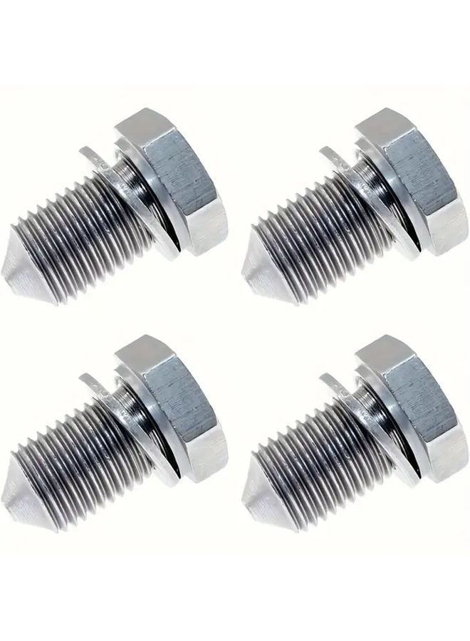 2pcs Carbon Steel Oil Pan Drain Plugs with Washers for Gear Lever Bolts - Image 3