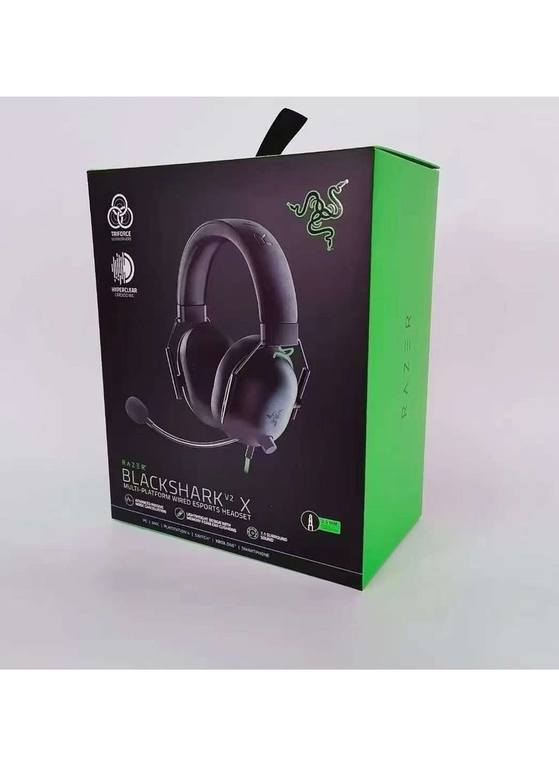 Razer BlackShark V2 X Gaming Headset: 7.1 Surround Sound, 50mm Drivers, Memory Foam Cushion, for PC, PS4, PS5, Switch, Xbox One, Xbox Series X|S, Mobile, 3.5mm Audio Jack, Classic Black - pzsku/ZC0859C4B42963D043AE9Z/45/_/1739780915/670142a2-3b09-41c9-8b95-114ee84d9115