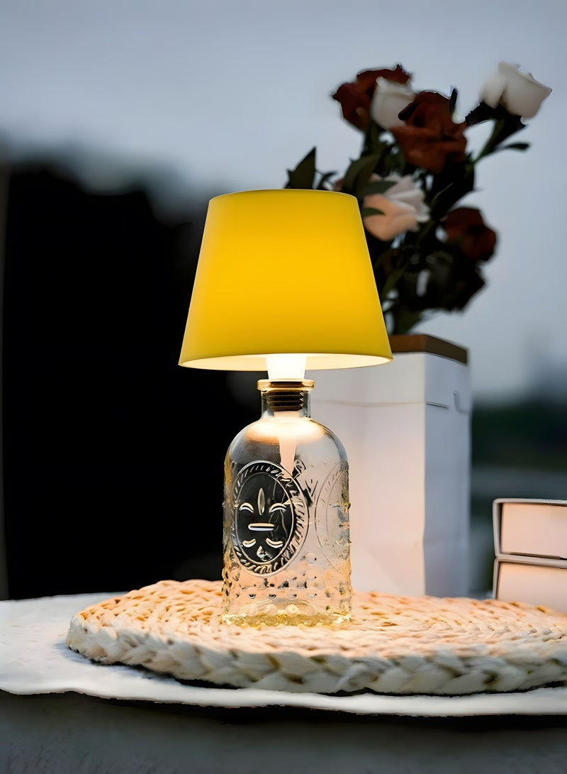 Creative LED Bottle Lamp Wireless Rechargeable Night Light Touch Control 3 Color Table Lamp for Restaurant Bar Living Room Bedroom Party - Image 1
