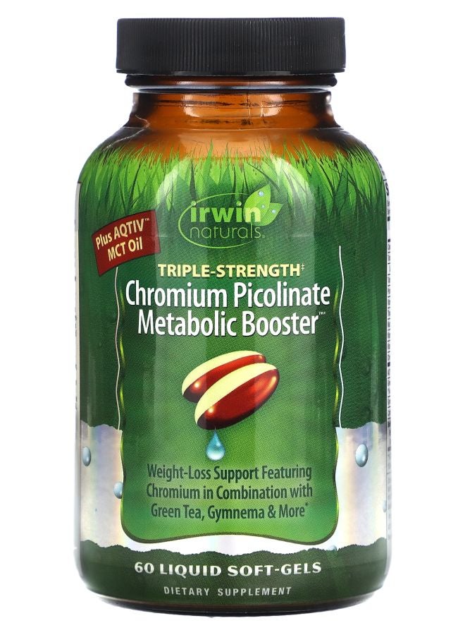 Triple-Strength Chromium Picolinate Metabolic Booster 60 Liquid Soft-Gels