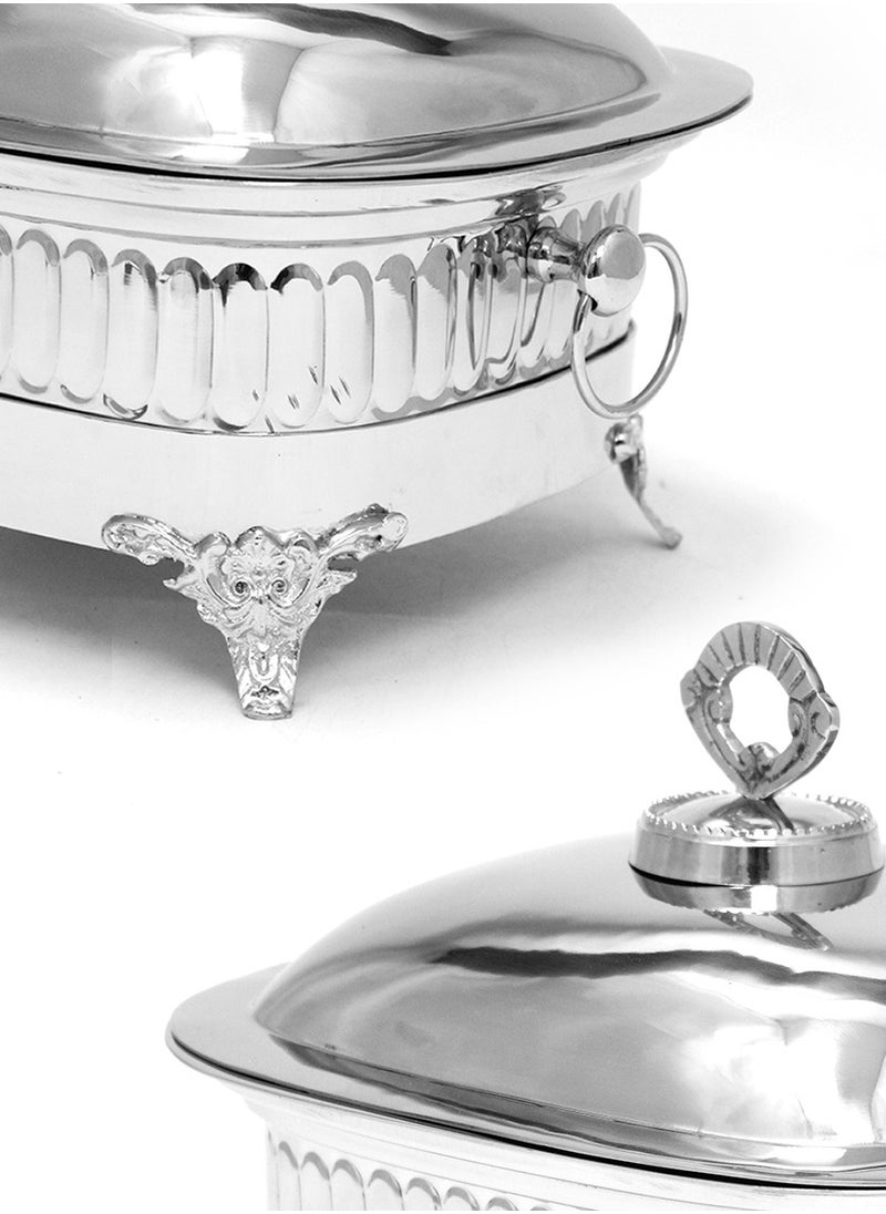 BLACKSTONE Stainless Steel Chafing Dish with Steel Lid  Buffet Warmer for Parties 2L  - Image 3