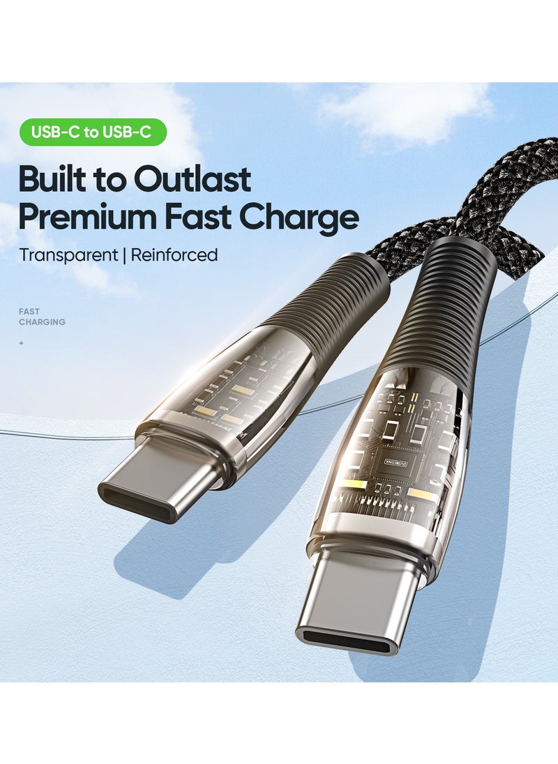 DUZZONA PD65W USB-C to USB-C 1M, Fast Charging Cable, Multi-Protocol Compatible, Suitable for iPhone 15 and Other Type-C Charging Port Devices  - Image 3