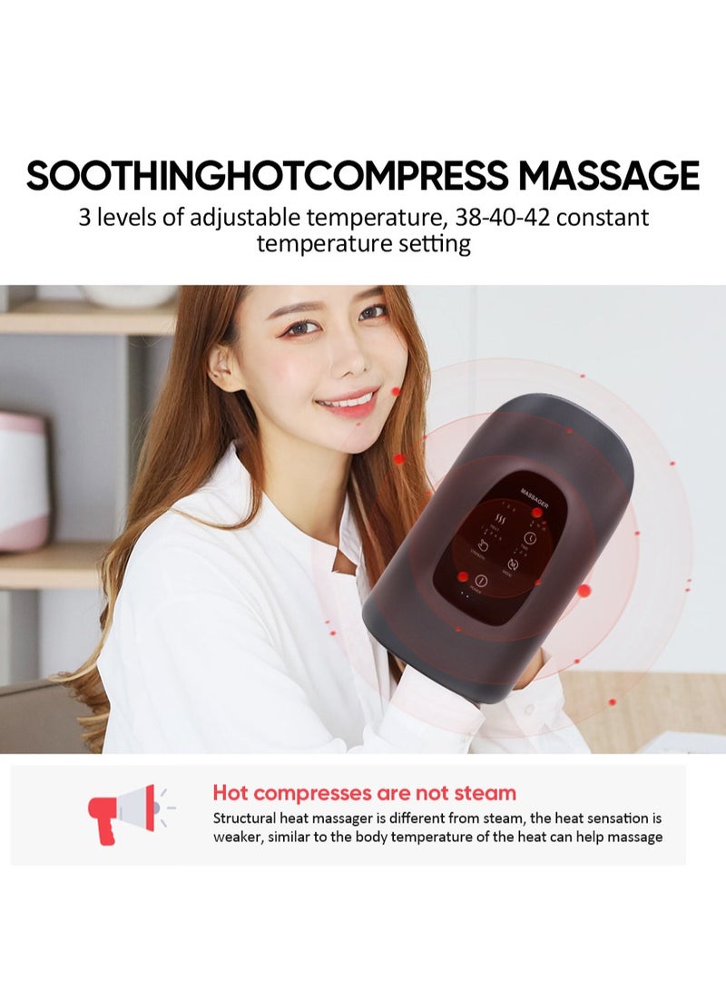 general Hand massager, air bag heating compress, vibrating meridian acupoints, pressing and kneading, palm massager  - Image 5